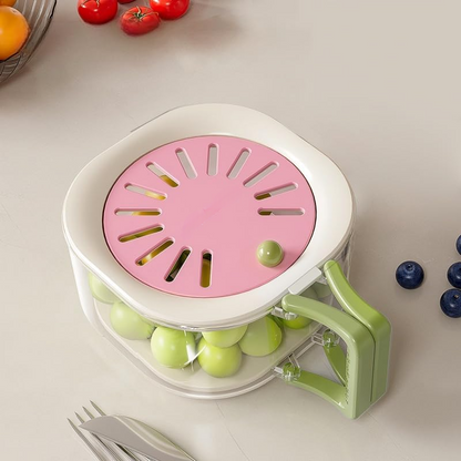 2PCS  Multifunctional Fruit & Vegetable Washing Storage Container