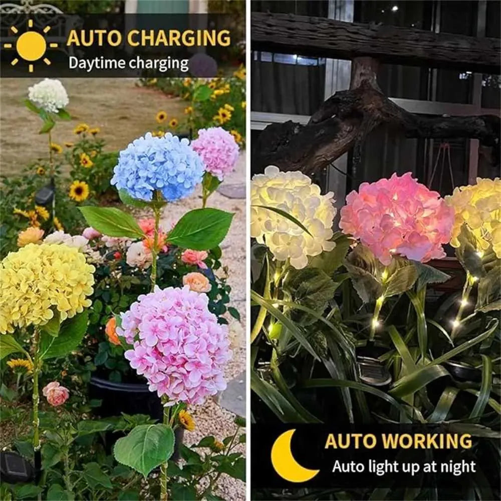 🌷Solar Hydrangea Flower Garden Stake Lights