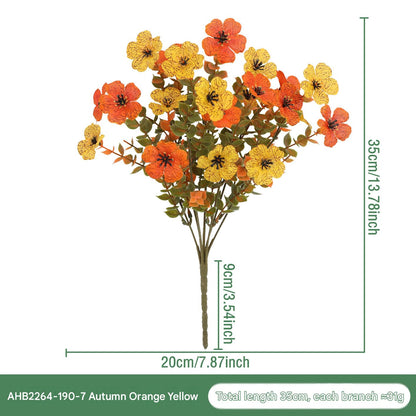 🏵️10 Pcs Artificial Flowers for Outdoor Decoration|UV-resistant autumn floral sprays