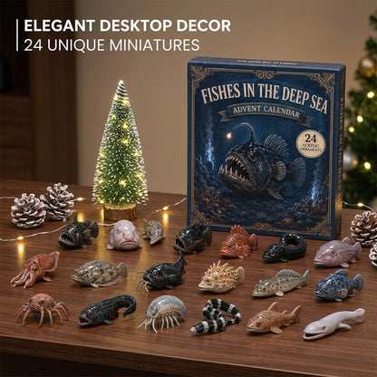 🐠Deep Sea Fish Advent Calendar 2026 - 24-Day Festive Countdown, Acrylic Charms Blind Box