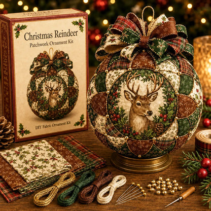 🎄 DIY Christmas Patchwork Ball Decorations – 6 Designs