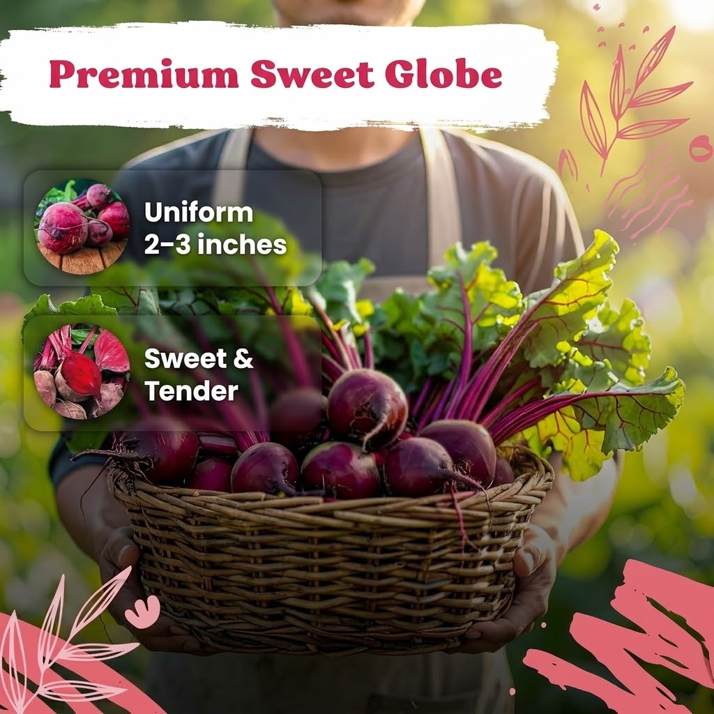 🌱Sweet Globe Red Beet Seeds- Heirloom Non-GMO for Home Vegetable Garden