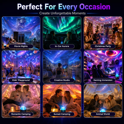 🦖🎁360° Smart Holographic Starry Sky Projector (HD Smart Dynamic 5D)