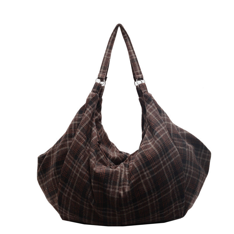 👜✨ Oversized Plaid Shoulder Bag — Extra Space, Effortless Style!