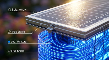 Solar-Powered High-Efficiency Outdoor Bug Zapper