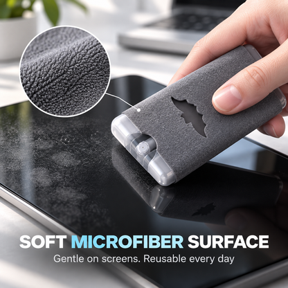 ✨ 2-in-1 Phone & Laptop Screen Cleaner Spray with Microfiber Wipe | Portable Streak-Free Cleaning Mist 📱