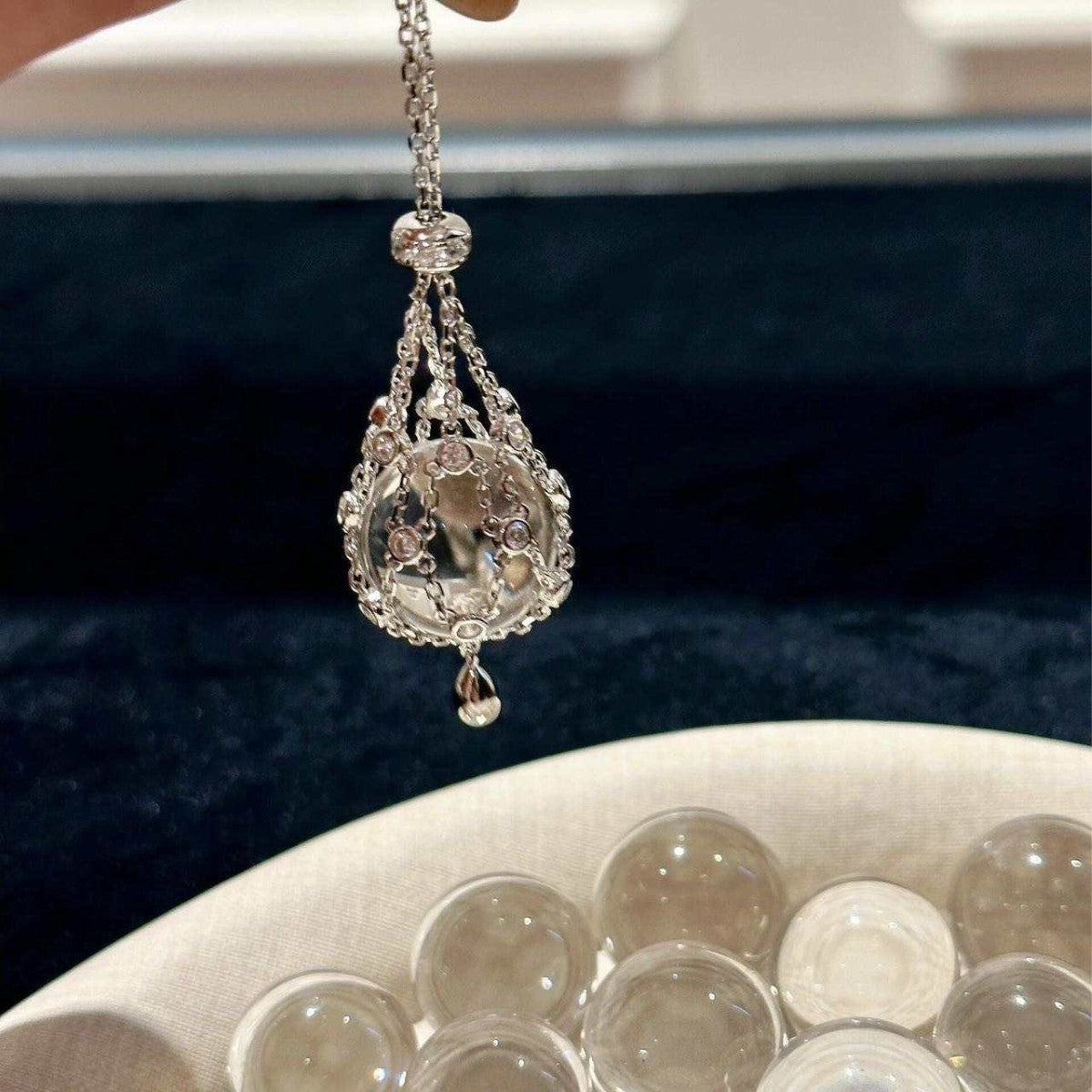 ✨Celestial Crystal Cage Pendant Necklace
