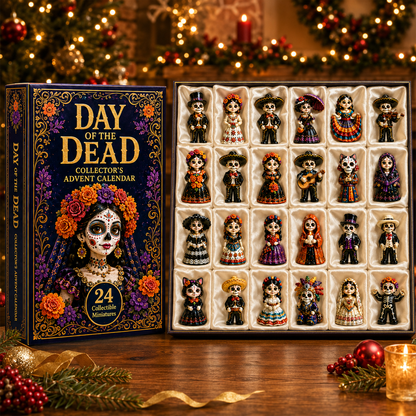 High-quality miniature model ✨2026 Day of the Dead Advent Calendar - 24 Days of My stery Collectible Figurines,Sugar Skull characters &Festive Holiday Surprises