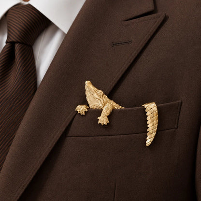 Luxury Sculpted Animal Brooch – Premium Statement Piece for Suits & Blazers