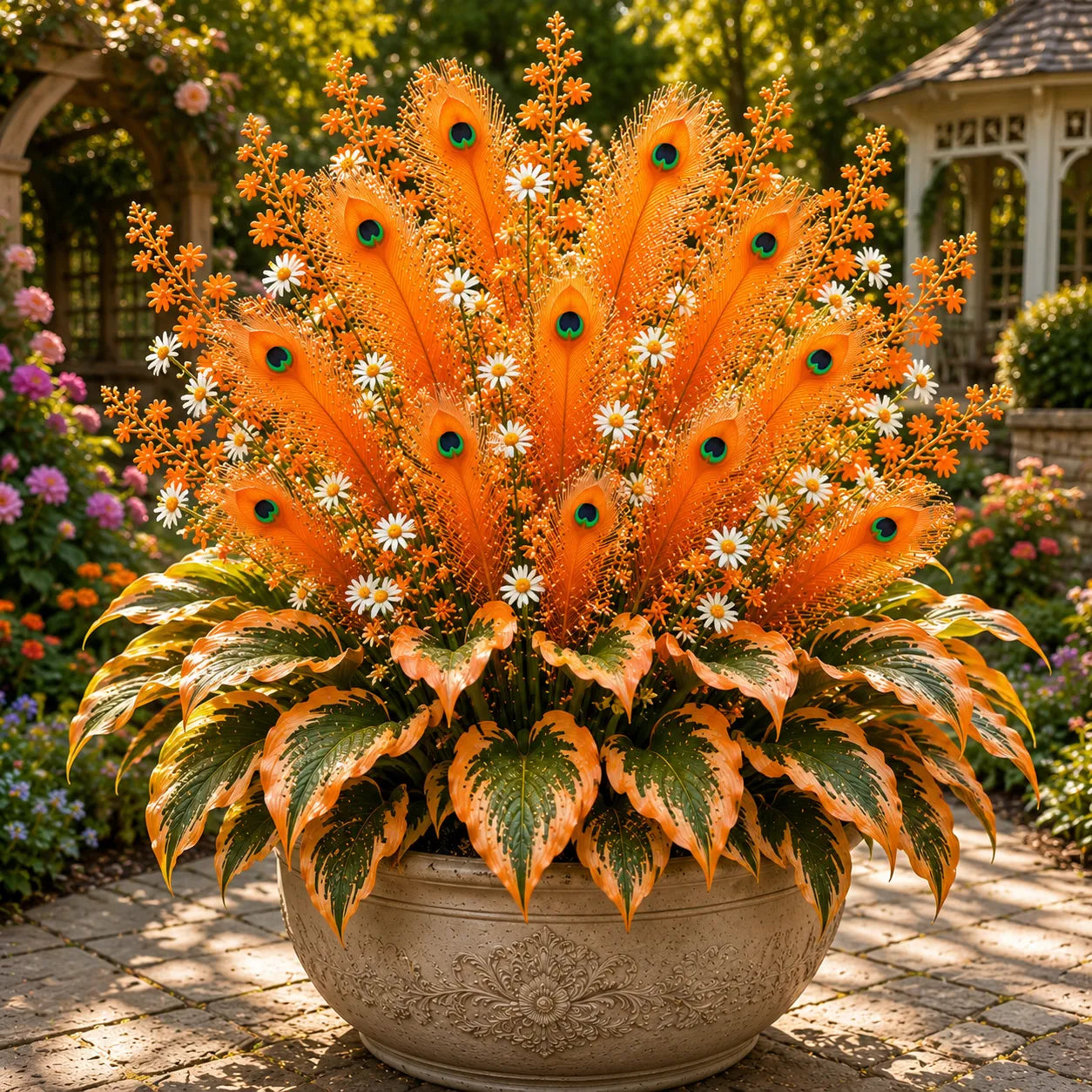 🦚 Rare Peacock Flame Hosta – A Shade-Loving Beauty That Gets Better Every Year