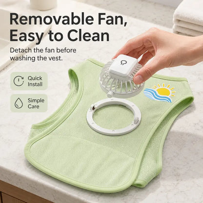 🐶 Summer Dog Cooling Vest with Detachable 3-Speed Fan | Breathable Mesh Pet Cool Shirt