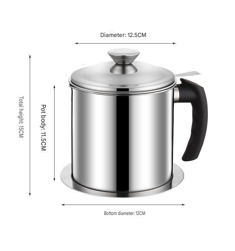Stainless steel oil filtering pot