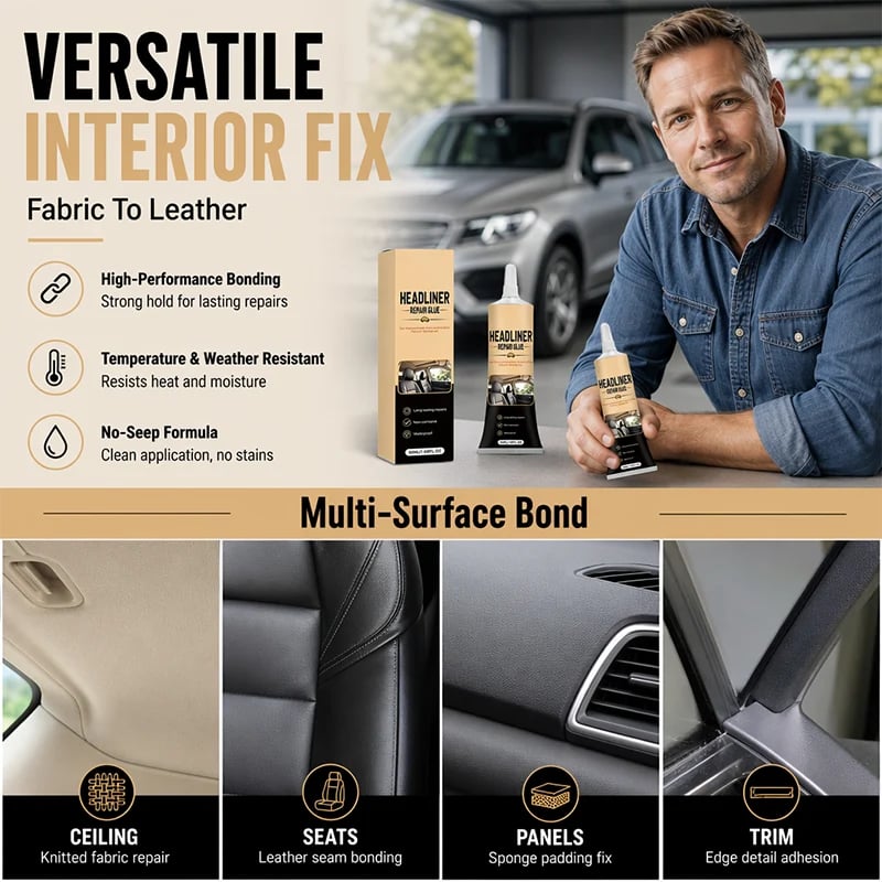 🚗Car Headliner Repair Glue | Automotive Interior Fabric Adhesive