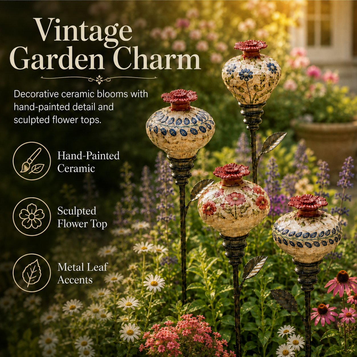 🐦Vintage Hummingbird Feeder Garden Decor Stake