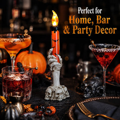 💀🕯️ Skeleton Hand LED Halloween Candle Light