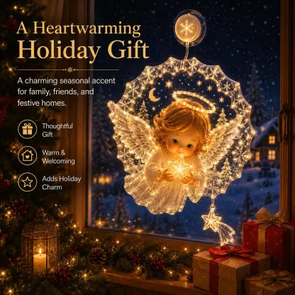 🎄Lighted Christmas Window Decoration with Suction Cup | Warm LED Window Light with Double-Layer Design & Multiple Festive Styles ✨
