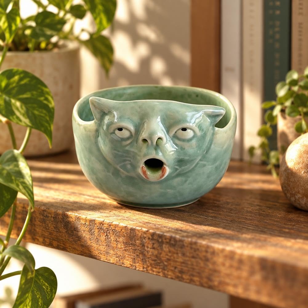 🤮Funny Puking Cat Matcha Bowl