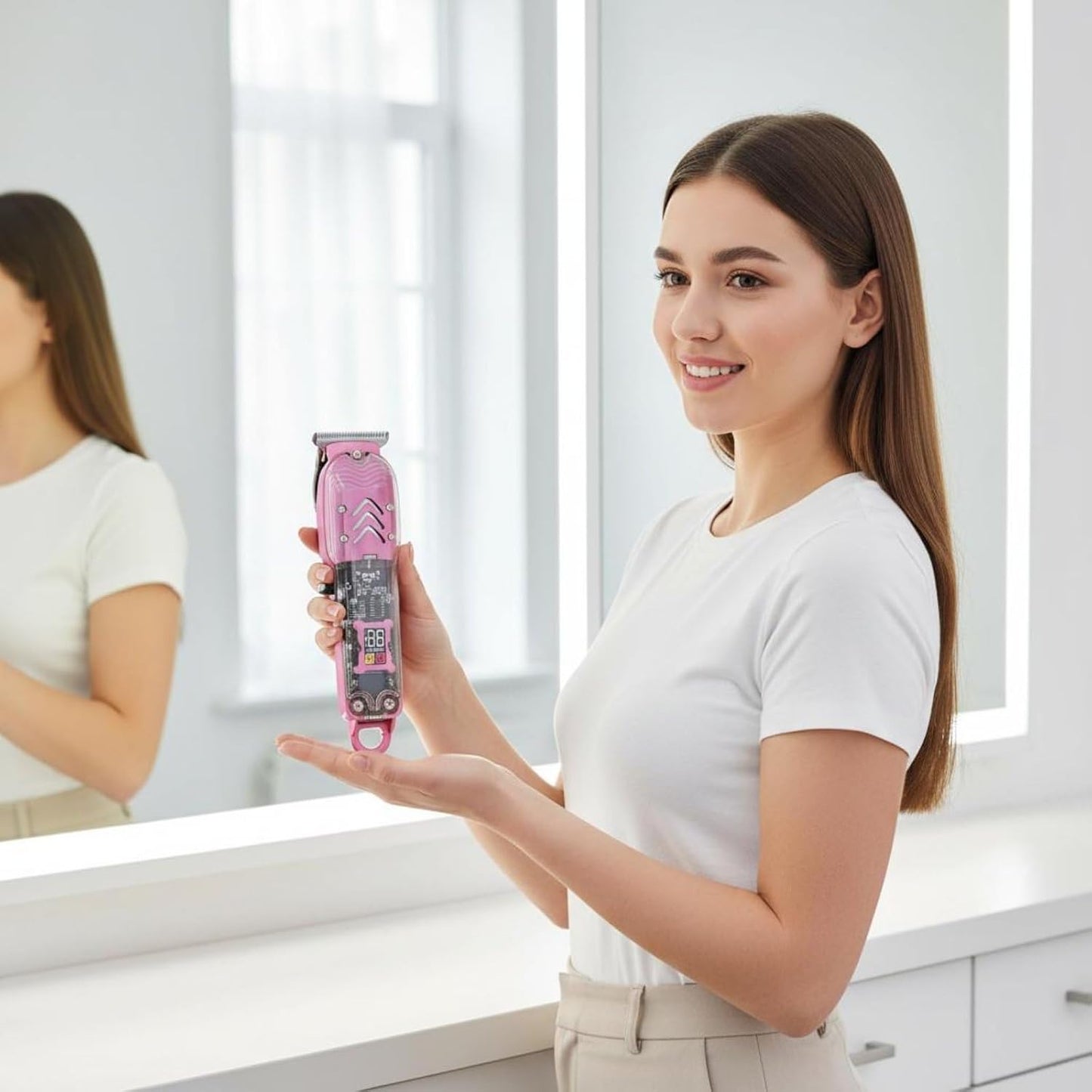 ⚡ Transparent Cordless Hair Trimmer