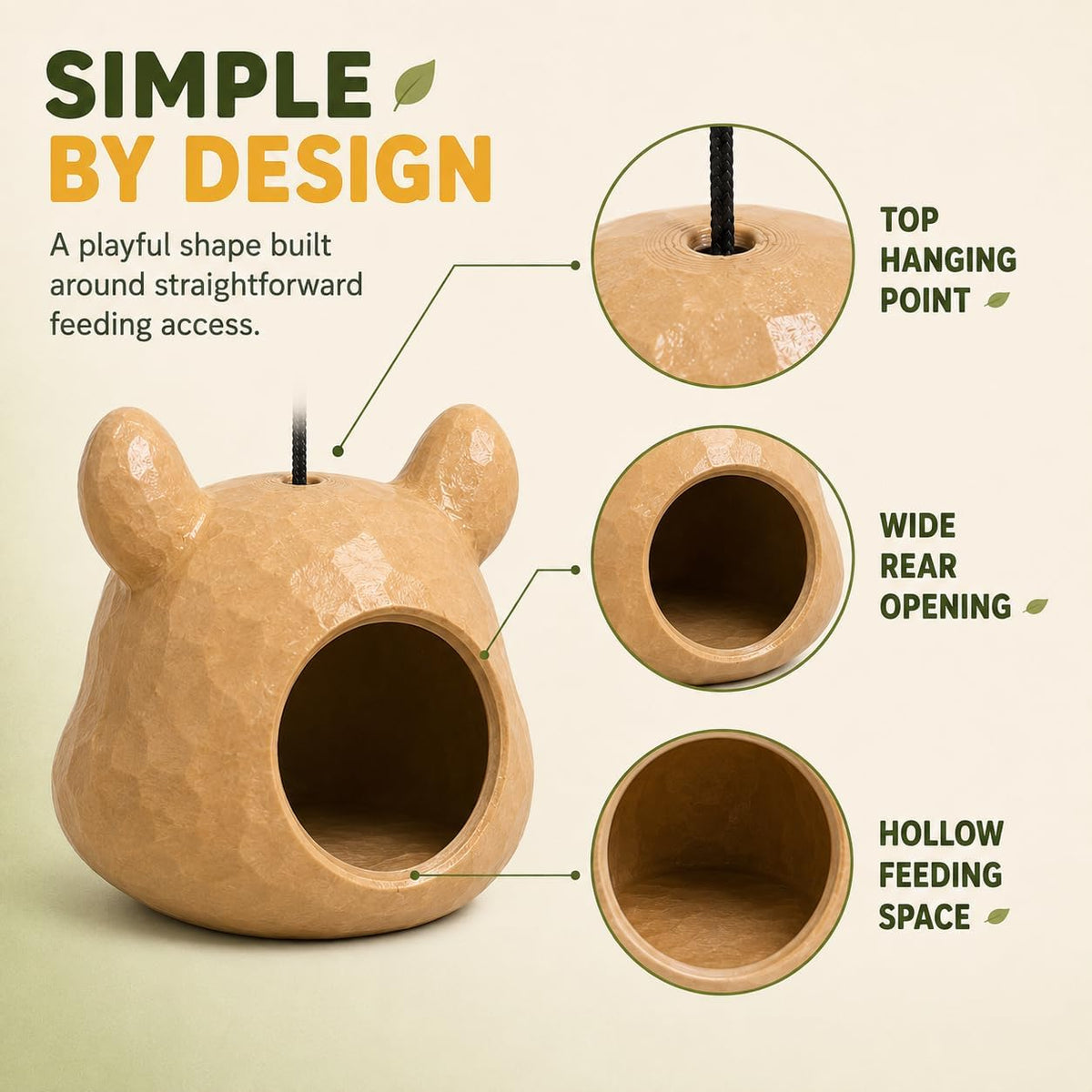 🐿️Squirrel Head Feeder - Big Funny Animal Head Squirrel Feeder for Outdoor Garden