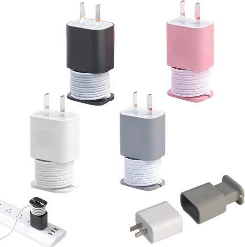 2-Pack Silicone Apple Charger Protector with Cord Wrap — Fits 18W & 20W Adapters