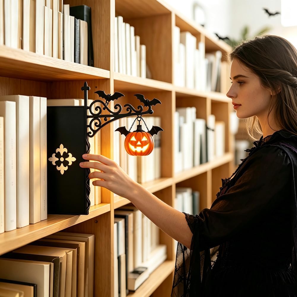 🎃 Halloween  Bookend Light | Gothic Spooky Home Decor