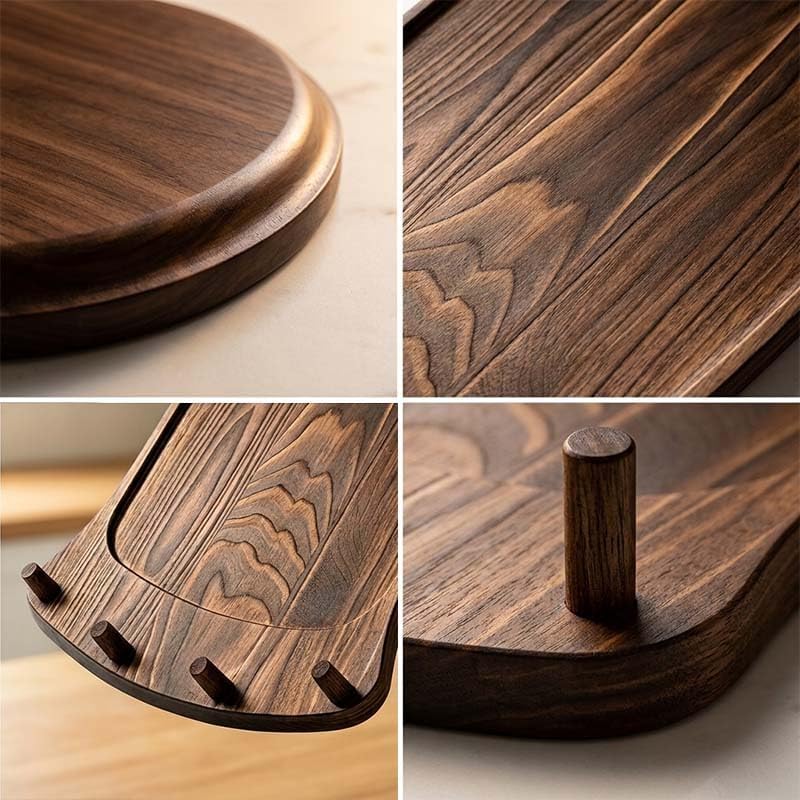 🌟Stand Mixer Sliding Tray | Wooden Mover Board with Attachment Storage Pegs