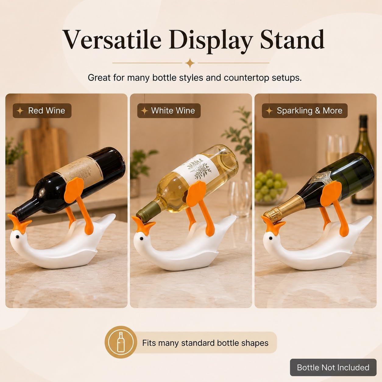 Funny Anti-Gravity Duck Wine Rack
