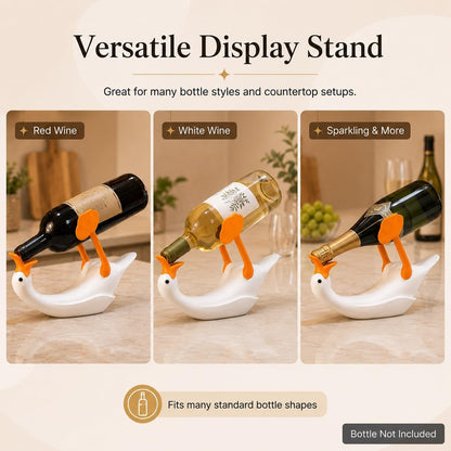 Funny Anti-Gravity Duck Wine Rack