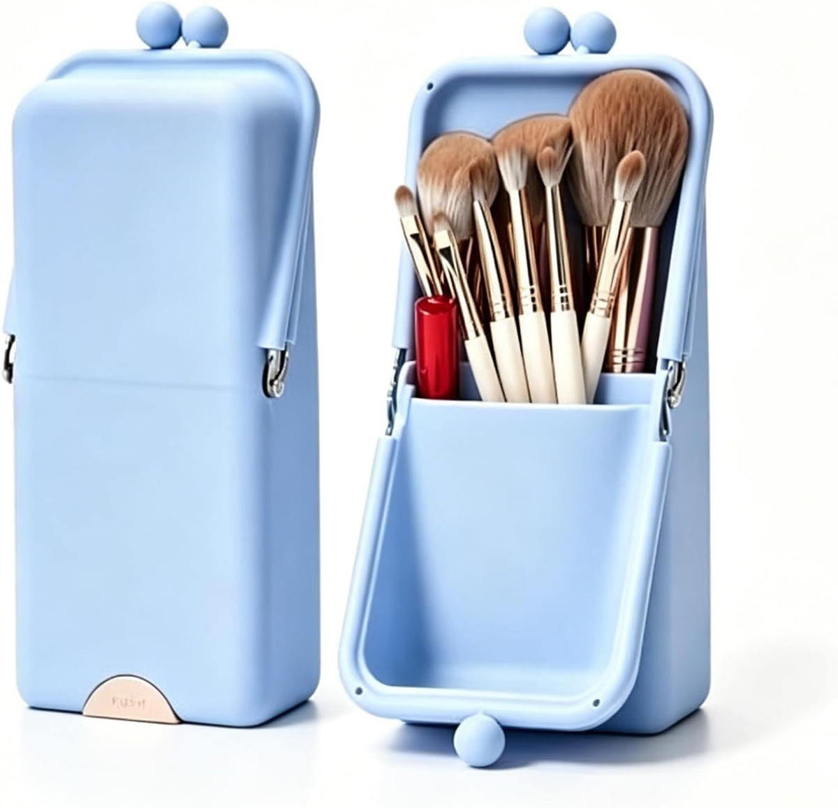 🌟Silicone Makeup Brush Holder | Portable Travel Makeup Brush Case