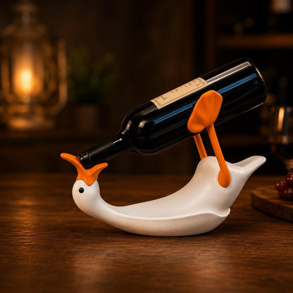 Funny Anti-Gravity Duck Wine Rack