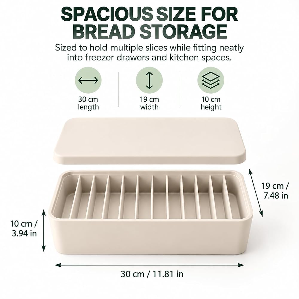 🍞11-Slot Silicone Bread Freezer Box 一 Keep Sourdough slices Separate