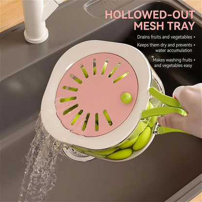 2PCS  Multifunctional Fruit & Vegetable Washing Storage Container
