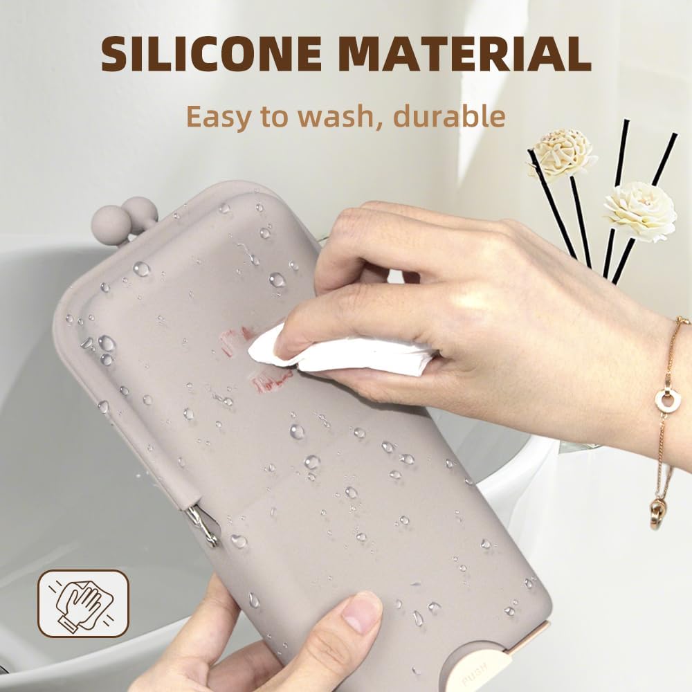 🌟Silicone Makeup Brush Holder | Portable Travel Makeup Brush Case