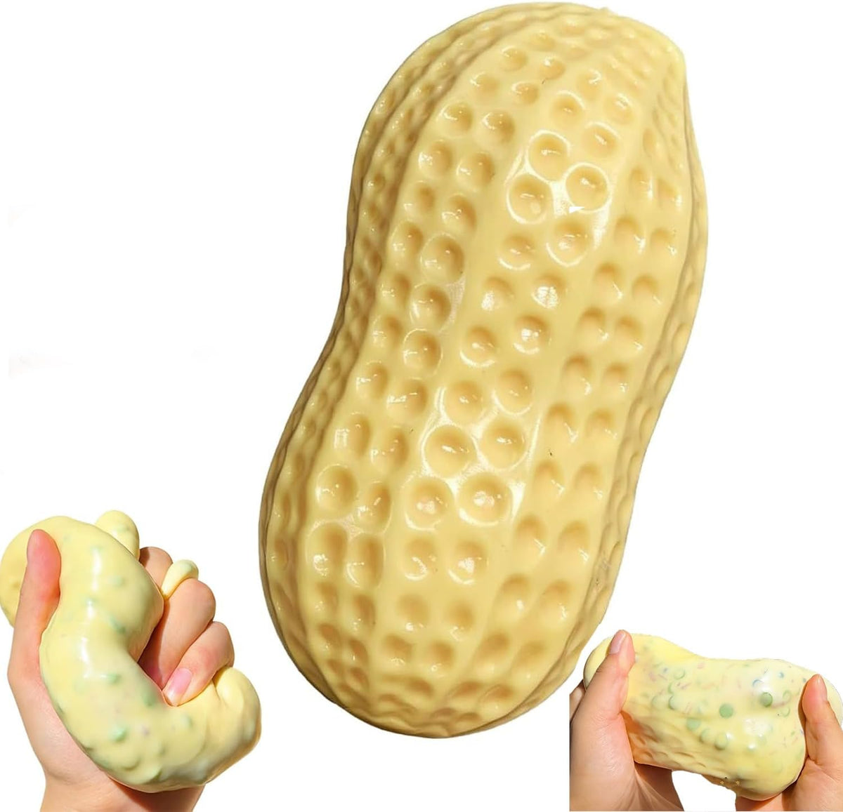 🥜Crunchy Peanut Squeeze Toy (ASMR) – Bead-Filled, Realistic-Looking Stress-Relief Fidget Toy