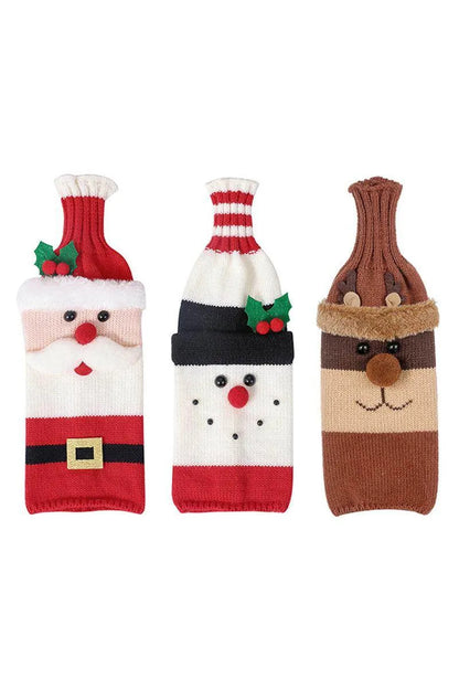 🎅 Christmas Knitted Bottle Covers 🦌