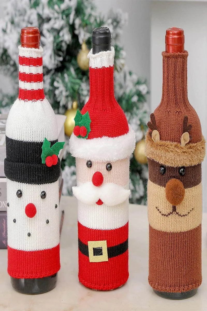 🎅 Christmas Knitted Bottle Covers 🦌