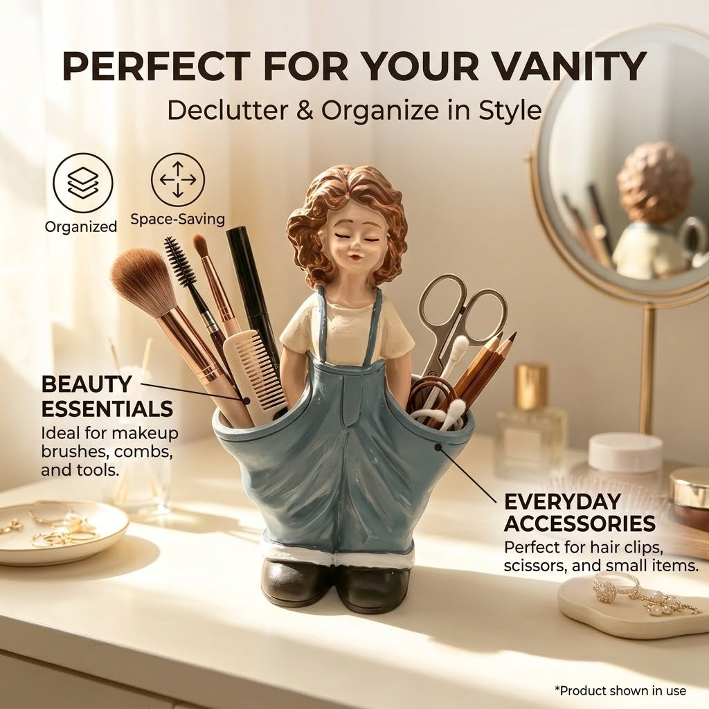 ✨Cute Girl Figurine Planter & Desktop Storage Holder
