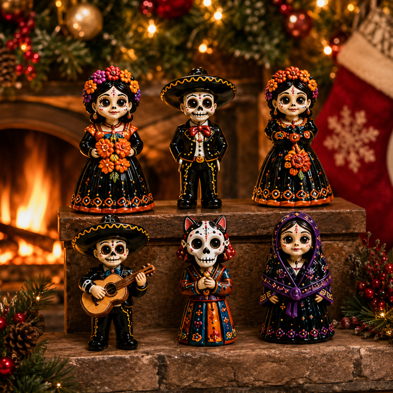 High-quality miniature model ✨2026 Day of the Dead Advent Calendar - 24 Days of My stery Collectible Figurines,Sugar Skull characters &Festive Holiday Surprises