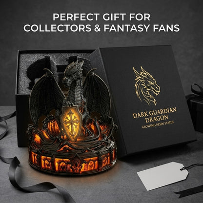 🐉Glowing Dark Guardian Dragon Statue