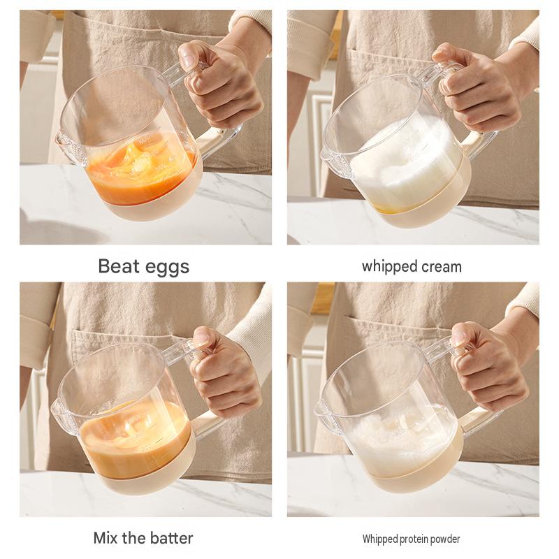 🥚Multi‑Functional Manual Egg Beater Measuring Cup