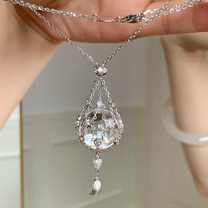 ✨Celestial Crystal Cage Pendant Necklace