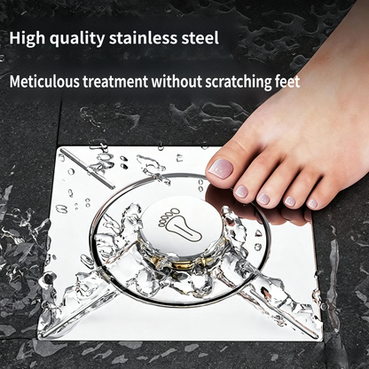 🛡️ Heavy-Duty Brass Bounce Floor Drain – Rustproof 304 Stainless Steel Panel with Anti-Odor & Anti-Bug Sealing Core