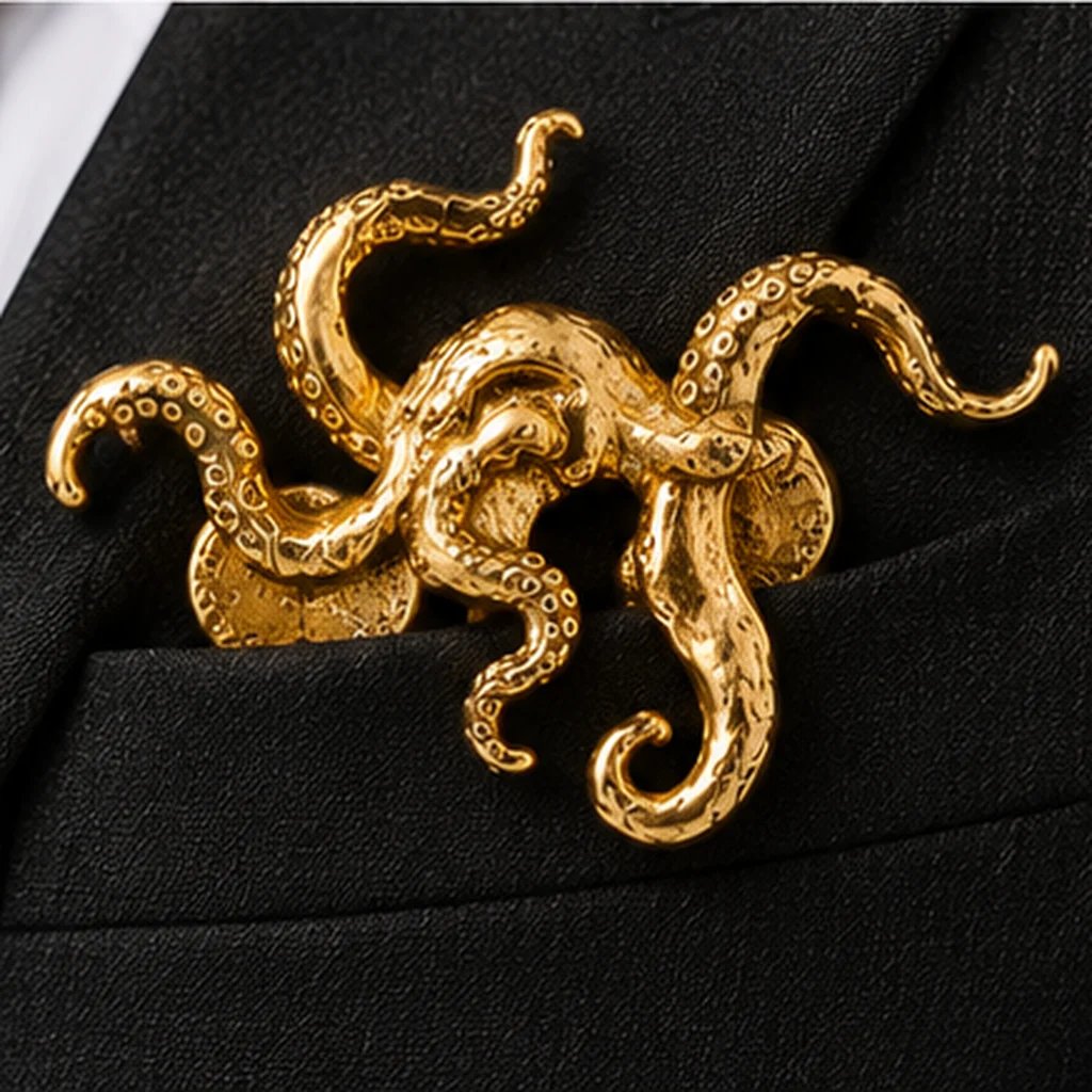 Luxury Sculpted Animal Brooch – Premium Statement Piece for Suits & Blazers