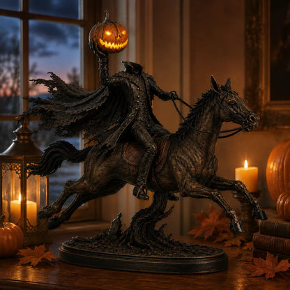 🐎🎃Lighted Headless Horseman Statue