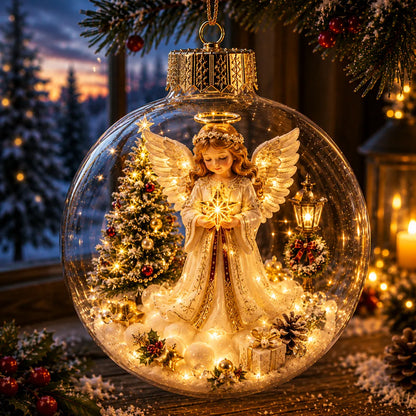 ✨🎄 Light-Up Christmas Story Ornament – Mini Holiday Scene