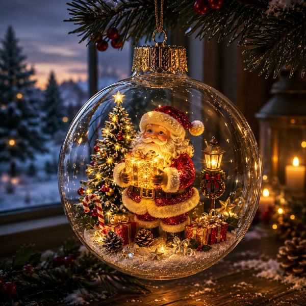 ✨🎄 Light-Up Christmas Story Ornament – Mini Holiday Scene