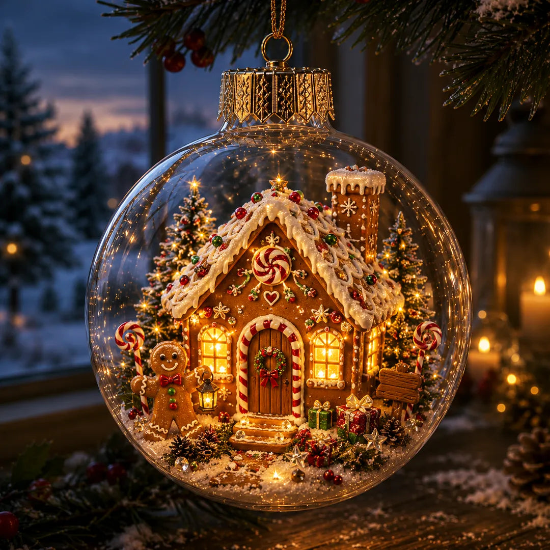 ✨🎄 Light-Up Christmas Story Ornament – Mini Holiday Scene