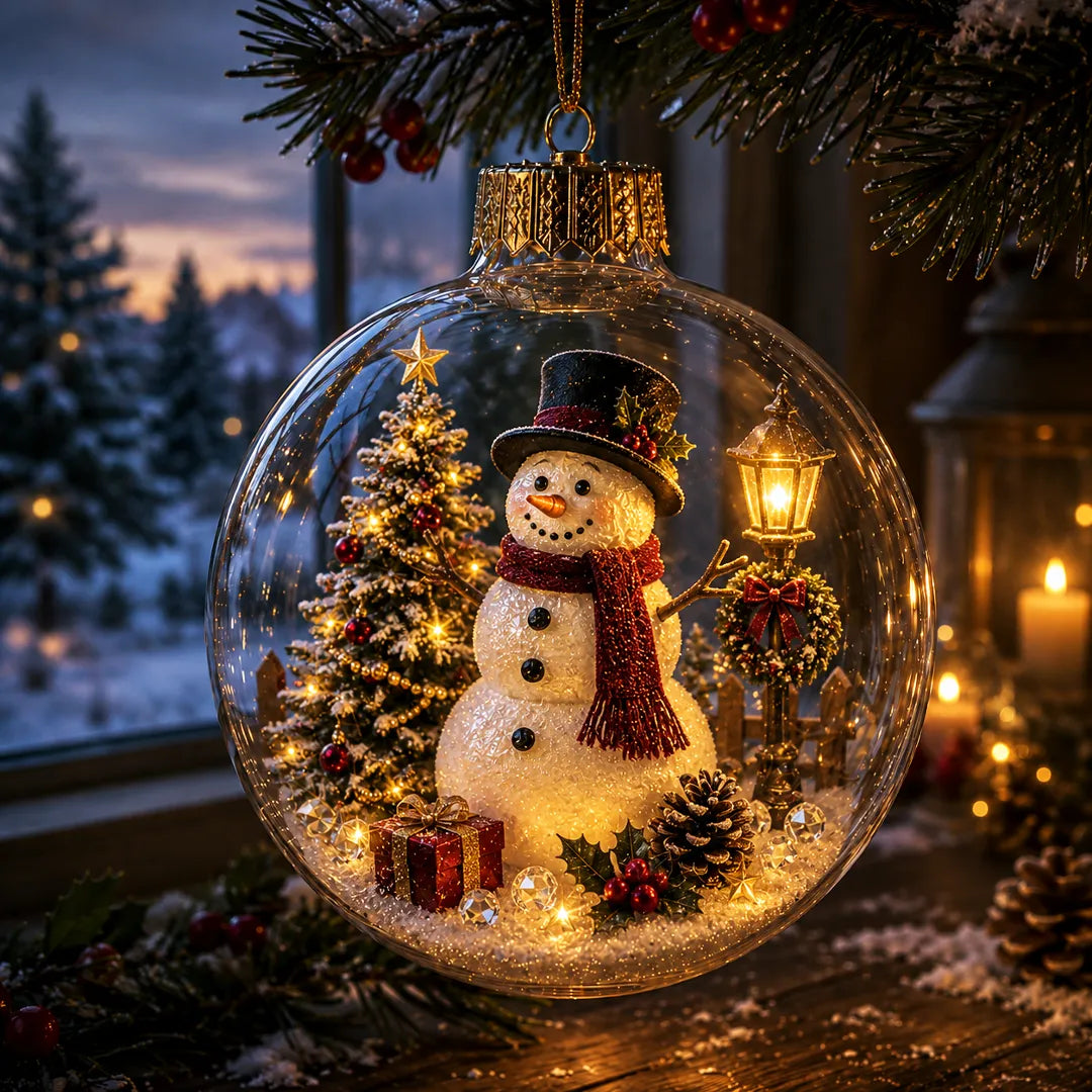 ✨🎄 Light-Up Christmas Story Ornament – Mini Holiday Scene