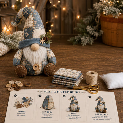 🎁 DIY Patchwork Gnome Kit – Create Your Own Cozy Decor
