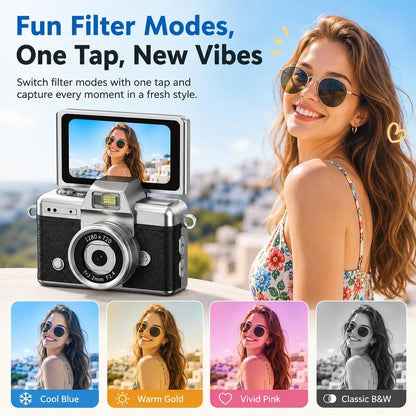 📸Retro Vintage Mini Digital Camera Starter Kit (Includes 32GB MicroSD Card)